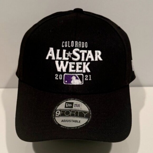 New Era 9 Forty Black Colorado Rockies All Star Week 2021 Logoman MLB Hat Cap - Picture 1 of 6